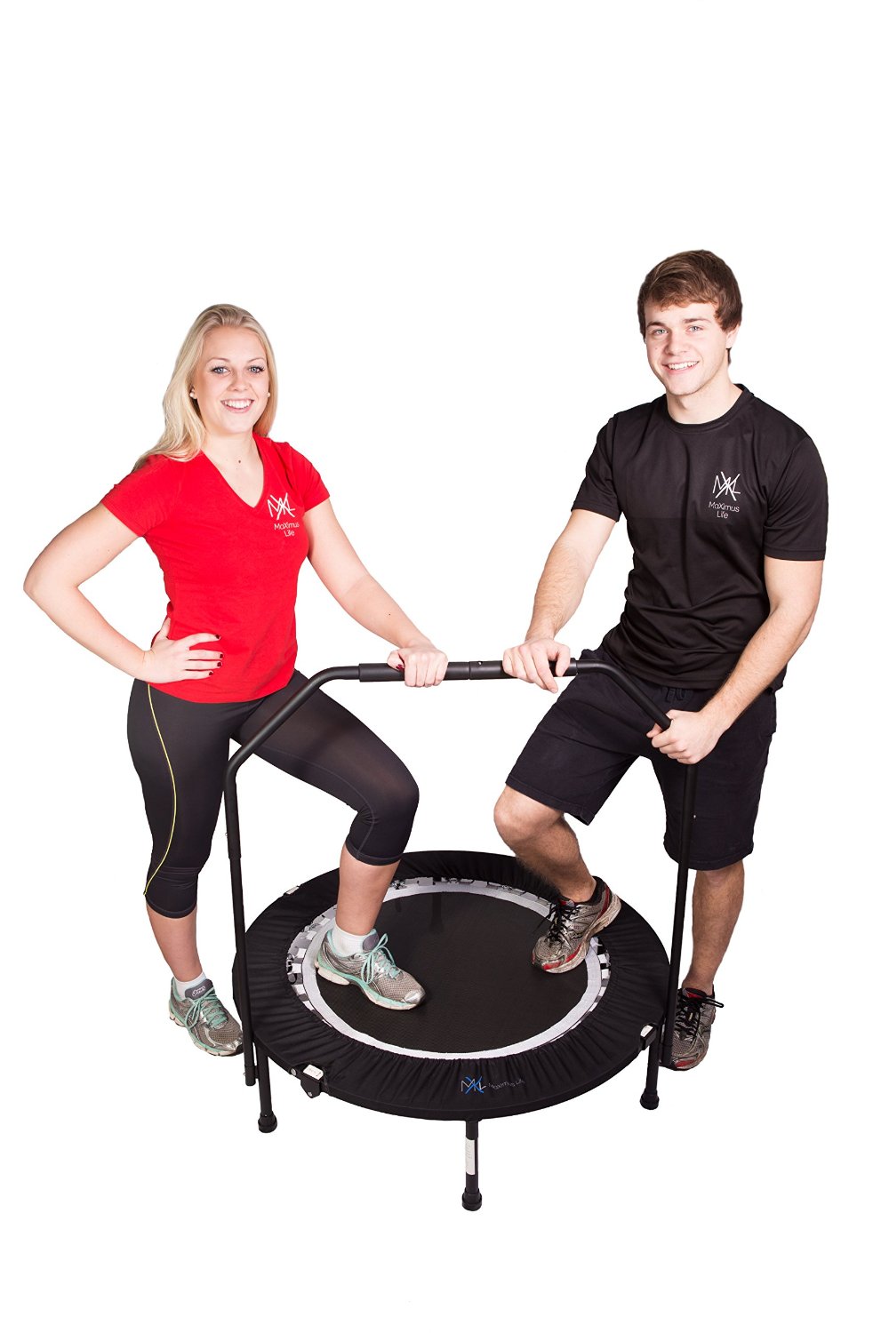 Fitnesstrampolin mit Haltegriff verstellbar Sportgerät Einzel-Trampolin Training 