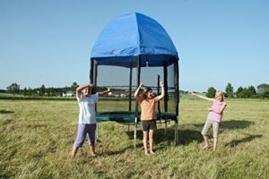 gartentrampolin mit dach